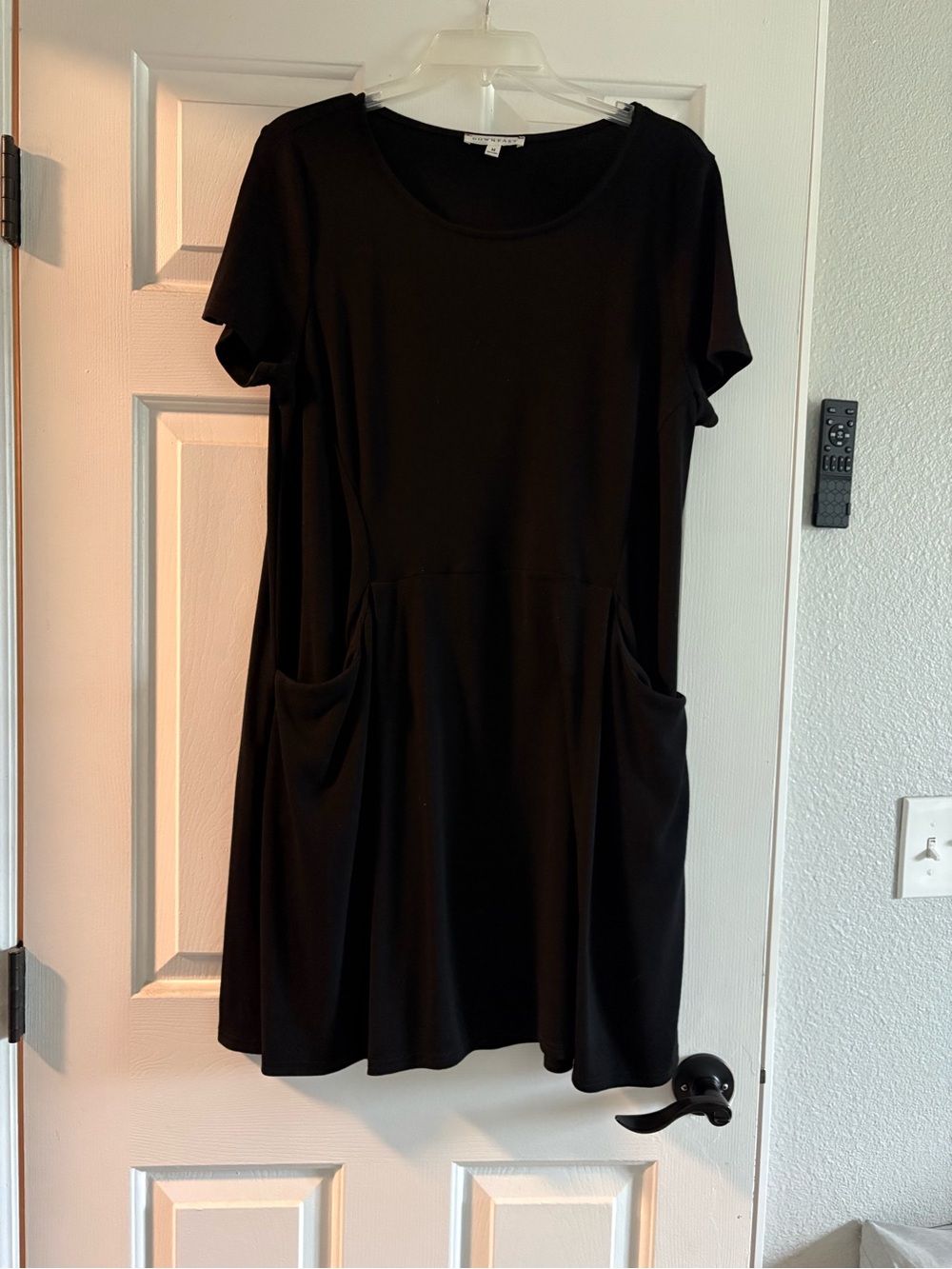 DownEast Black Short Sleeve Pocket Tunic
